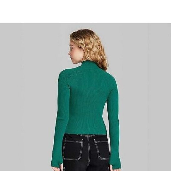 Wild Fable™ - Women's Mock Turtleneck Fitted Cut Out Pullover Sweater Size XXL - Picture 2 of 7